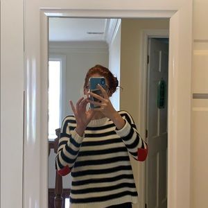 Black and white striped sweater
